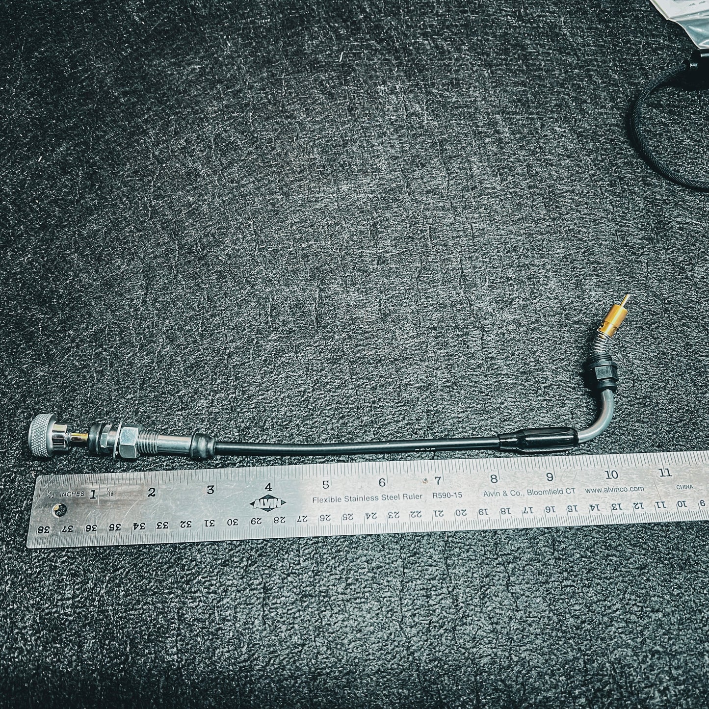 Mikuni HSR choke cable (polished aluminum)